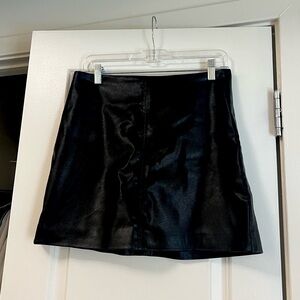 H&M Black Leather Skirt